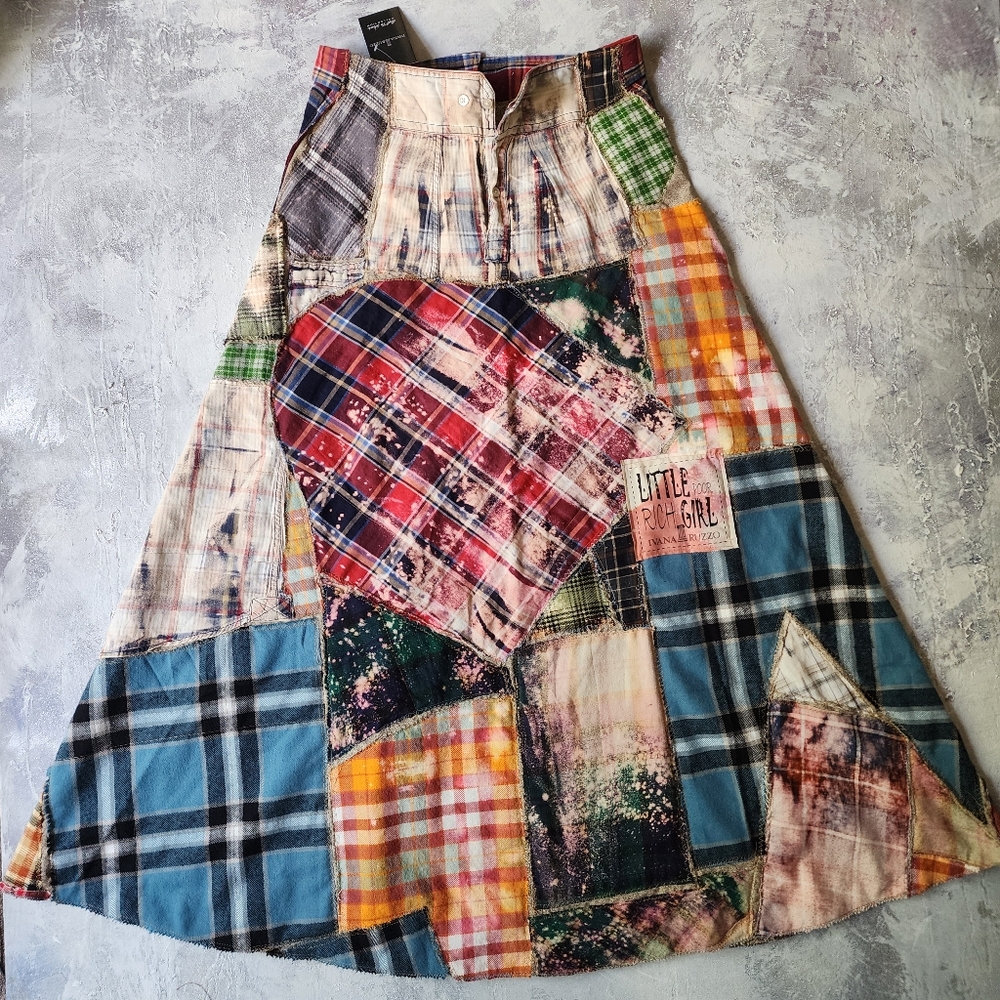 Designer Maxi Skirt Concept Upcycled Patchwork Artisan Craftsman Sustainabile - Picture 10 of 17